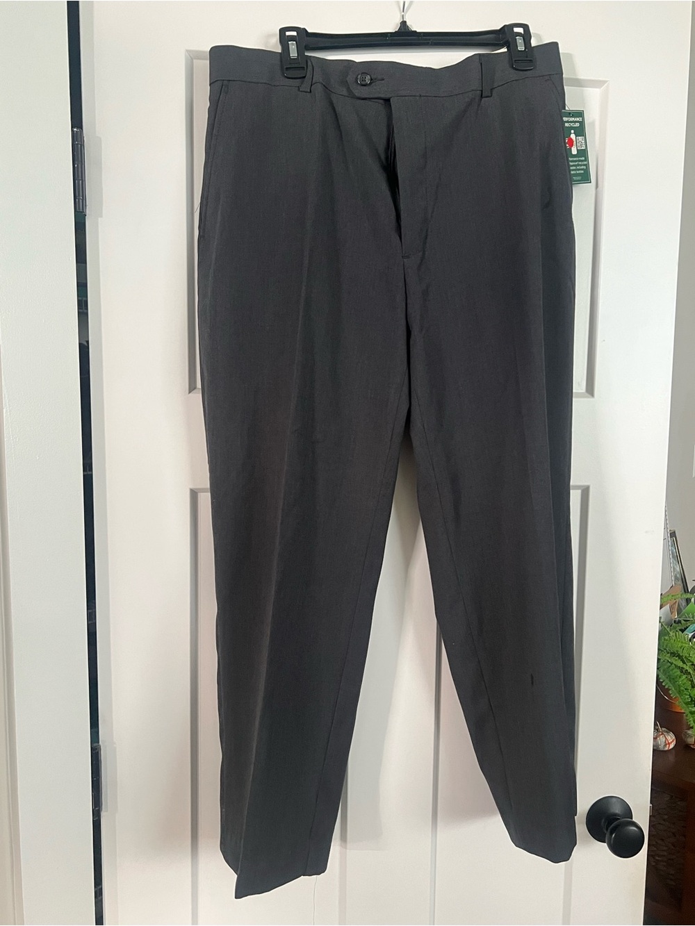 George Men's Dark Gray Dress Pants - Flat Front